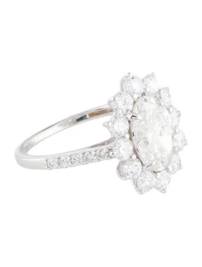 Pre-owned Ring 1.85ct Lab-grown Diamond Engagement  In Multi
