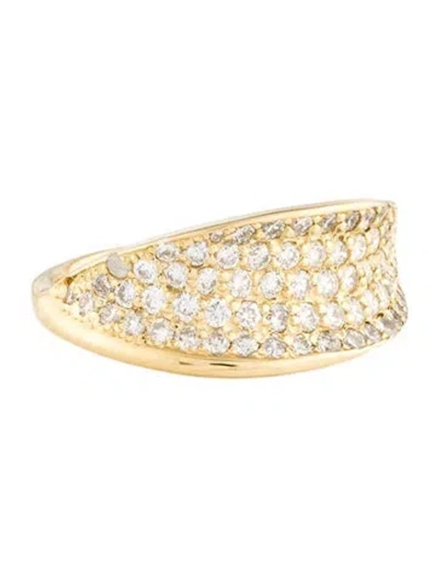 Pre-owned Ring 18k 1.00ctw Diamond Cocktail  In Multi
