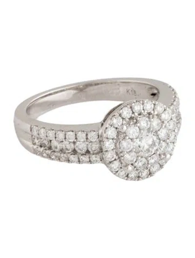 Pre-owned Ring 18k 1.00ctw Diamond Cocktail  In Multicolor