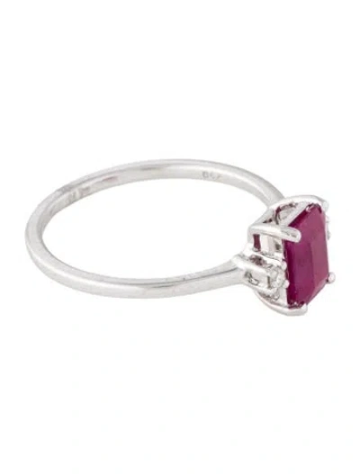 Pre-owned Ring 18k 1.02ctw Ruby & Diamond Cocktail  In Multi