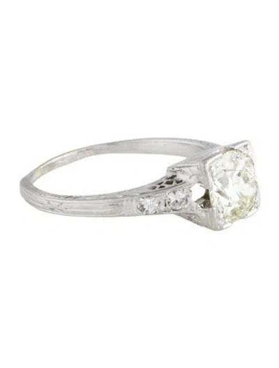 Pre-owned Ring 18k 1.05ct Diamond Engagement  In Multi