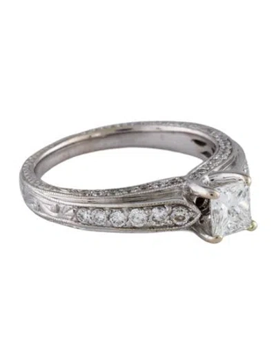 Pre-owned Ring 18k 1.08ctw Diamond Engagement  In Multi