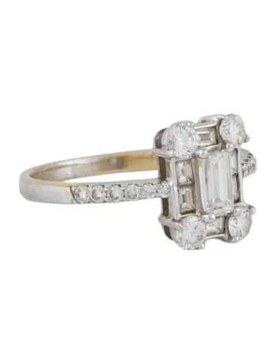 Pre-owned Ring 18k 1.11ctw Diamond Cocktail  In Multi