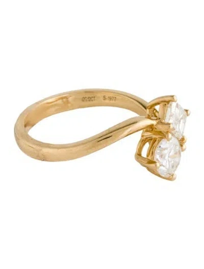 Pre-owned Ring 18k 1.12ctw Diamond Cocktail  In Multicolor