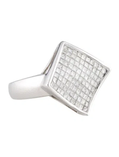 Pre-owned Ring 18k 1.14ctw Diamond Cocktail  In Multi