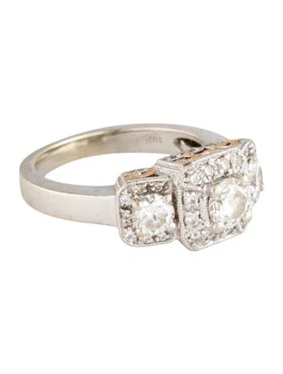Pre-owned Ring 18k 1.16ctw Diamond Engagement  In Multi