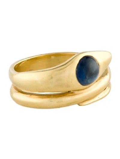 Pre-owned Ring 18k 1.17ct Sapphire Snake  In Multi