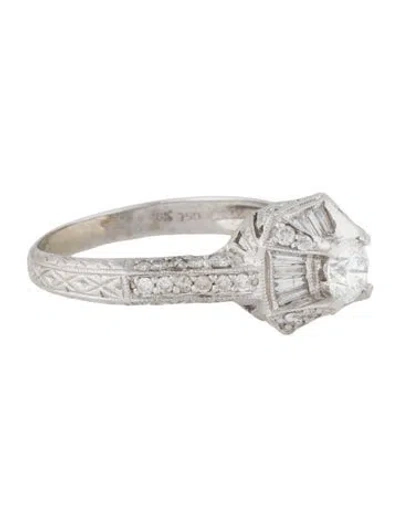 Pre-owned Ring 18k 1.17ctw Diamond Engagement  In Multi