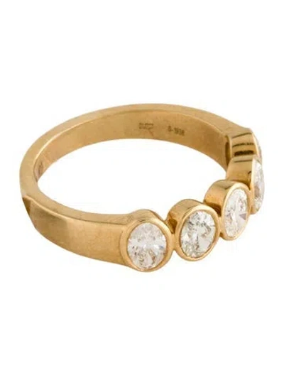 Pre-owned Ring 18k 1.17ctw Diamond Wedding Band In Multicolor