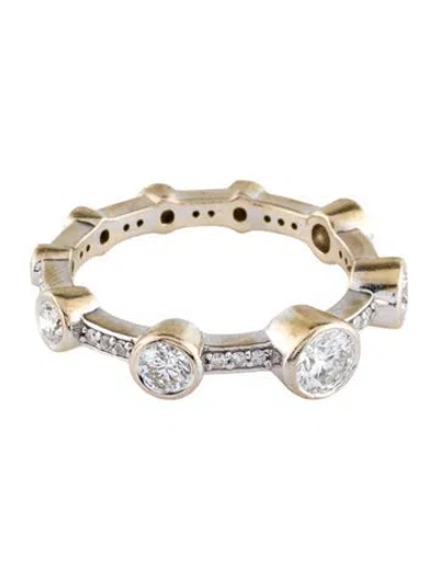 Pre-owned Ring 18k 1.22ctw Diamond Eternity Band In Multi