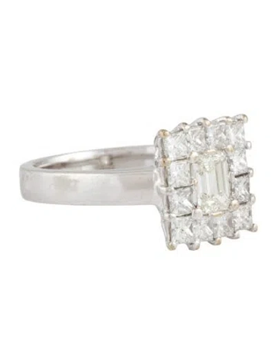 Pre-owned Ring 18k 1.23ctw Diamond Cocktail  In Multi