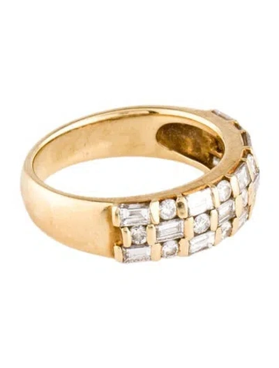 Pre-owned Ring 18k 1.30ctw Diamond Lattice Band In Multi
