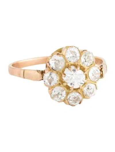 Pre-owned Ring 18k 1.31ctw Diamond Cocktail  In Multicolor