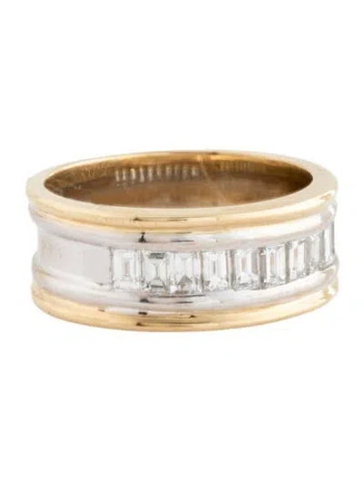 Pre-owned Ring 18k 1.40ctw Diamond Wedding Band In Multicolor
