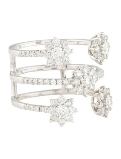 Pre-owned Ring 18k 1.44ctw Diamond Cocktail  In Multi