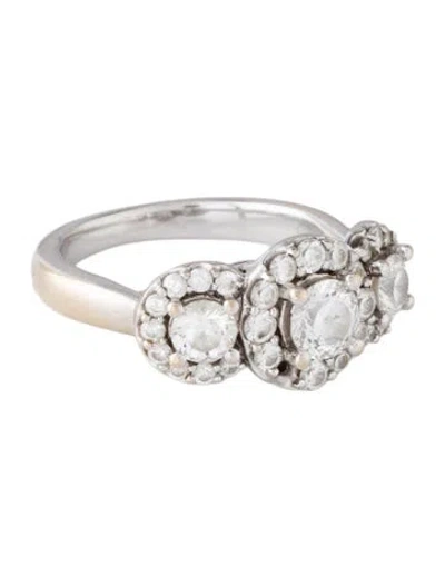 Pre-owned Ring 18k 1.56ctw Diamond Cocktail  In Multicolor
