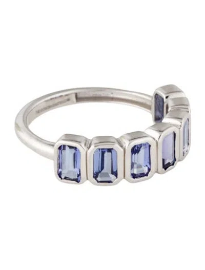 Pre-owned Ring 18k 1.61ctw Tanzanite Band In Multi