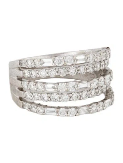 Pre-owned Ring 18k 1.67ctw Diamond Cocktail  In Multi