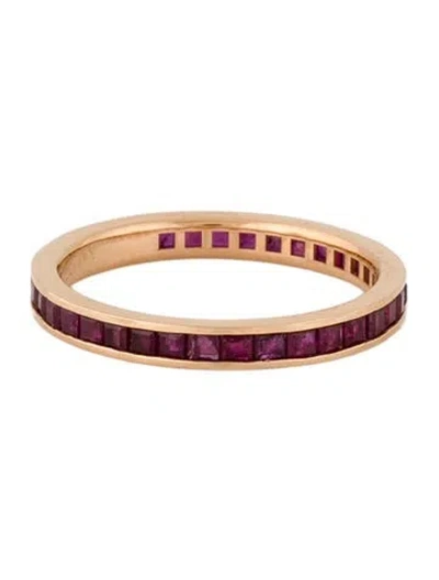 Pre-owned Ring 18k 1.67ctw Ruby Band  In Multicolor