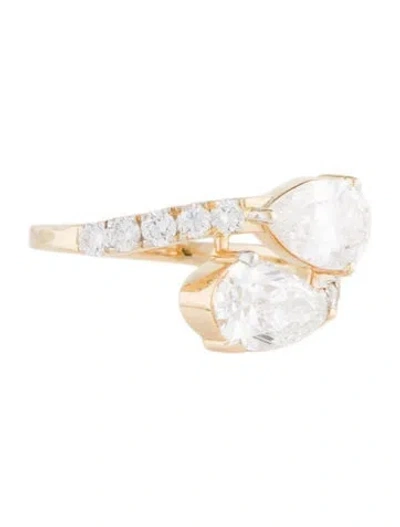Pre-owned Ring 18k 1.72ctw Lab-grown Diamond Cocktail  In Multi