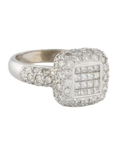 Pre-owned Ring 18k 1.80ctw Diamond Cocktail  In Multi