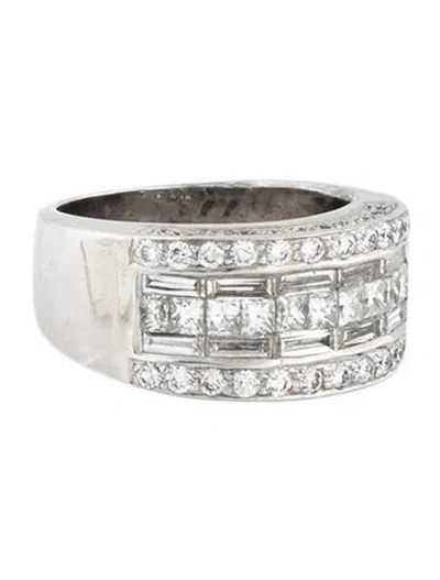 Pre-owned Ring 18k 1.85ctw Diamond Mosaic Band  In Multicolor
