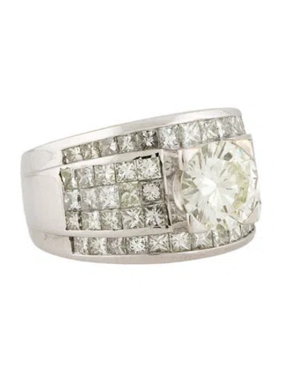 Pre-owned Ring 18k 1.87ct Diamond Cocktail  In Multi