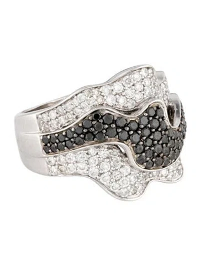 Pre-owned Ring 18k 1.87ctw Diamond Ribbon  In Multi