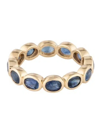 Pre-owned Ring 18k 1.90ctw Sapphire Eternity Band In Multicolor