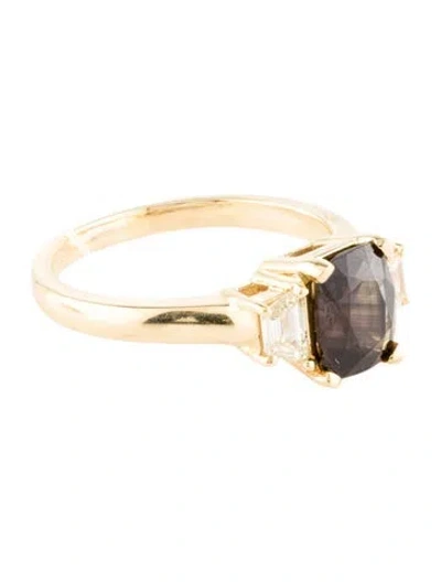 Pre-owned Ring 18k 1.93ctw Alexandrite & Diamond Cocktail  In Multi
