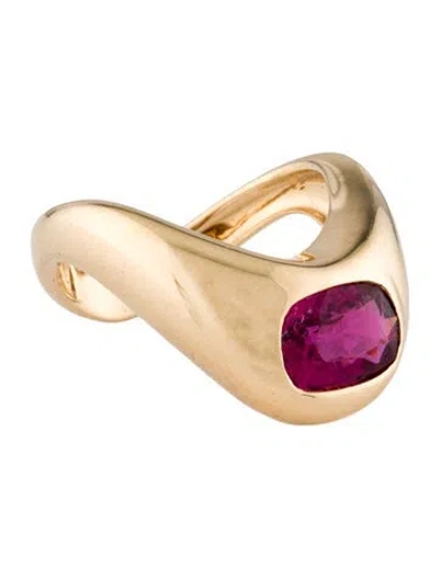 Pre-owned Ring 18k 1.95ct Tourmaline  In Multicolor