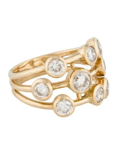 Pre-owned Ring 18k 2.00ctw Diamond Cocktail  In Multi