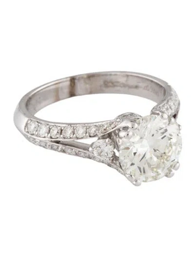 Pre-owned Ring 18k 2.01ct. Diamond Engagement  In Multicolor