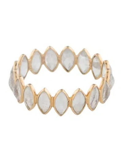 Pre-owned Ring 18k 2.04ctw Moonstone Labradorite Eternity Band In Multi