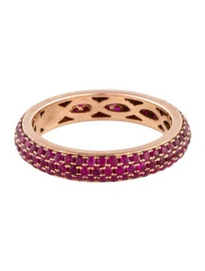 Pre-owned Ring 18k 2.04ctw Ruby Eternity Band In Multi