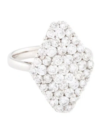 Pre-owned Ring 18k 2.05ctw Diamond Cocktail  In Multi