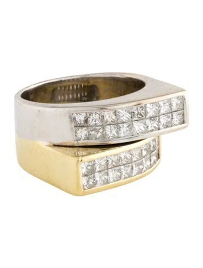 Pre-owned Ring 18k 2.08ctw Diamond Bypass  In Multi
