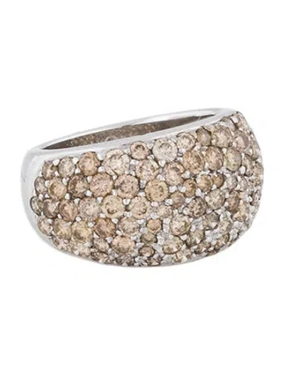 Pre-owned Ring 18k 2.12ctw Diamond Domed Cocktail  In Multi