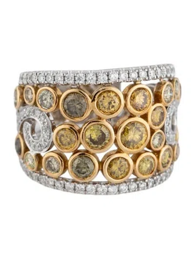 Pre-owned Ring 18k 2.22ctw Diamond Band In Multicolor