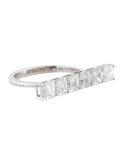 Pre-owned Ring 18k 2.40ctw Diamond Bar  In Multi