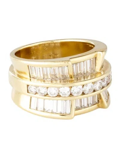 Pre-owned Ring 18k 2.40ctw Diamond Cocktail Band In Multicolor
