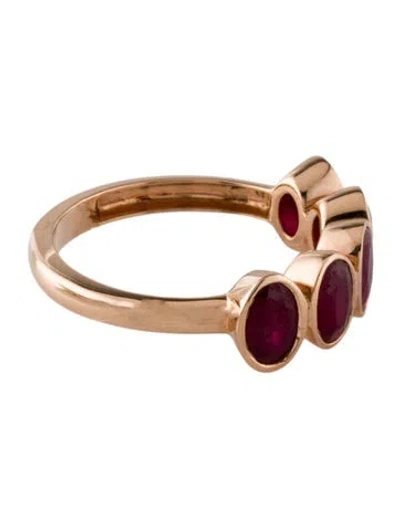 Pre-owned Ring 18k 2.40ctw Ruby Band In Multi
