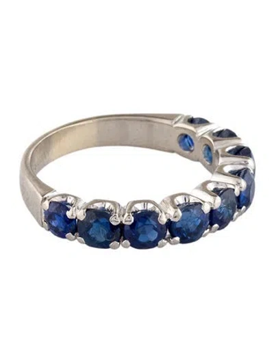Pre-owned Ring 18k 2.49ctw Sapphire Band In Multi