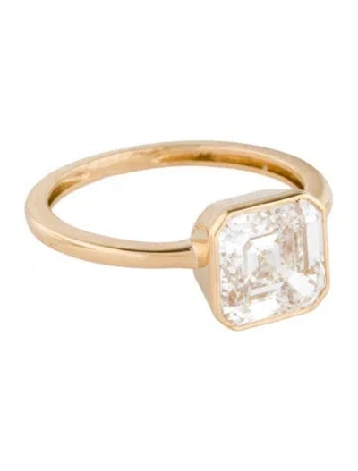 Pre-owned Ring 18k 2.51ct Lab-grown Diamond Cocktail  In Multi