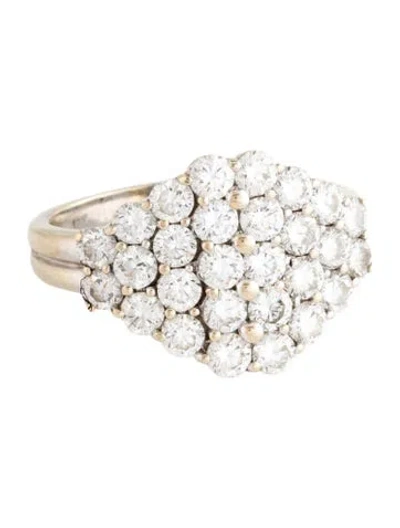 Pre-owned Ring 18k 2.52ctw Diamond Cocktail  In Multicolor