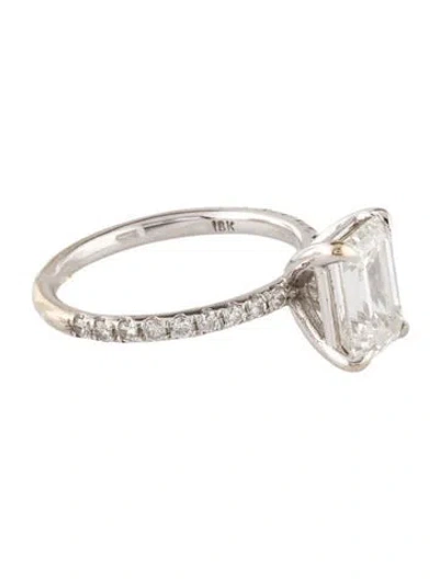 Pre-owned Ring 18k 2.56ct Lab-grown Diamond Engagement  In Multi