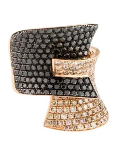 Pre-owned Ring 18k 2.74ctw Diamond Ribbon  In Multi