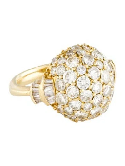 Pre-owned Ring 18k 2.78ctw Diamond Cocktail  In Multi