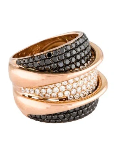 Pre-owned Ring 18k 2.78ctw Diamond Pave Wide Band  In Multi