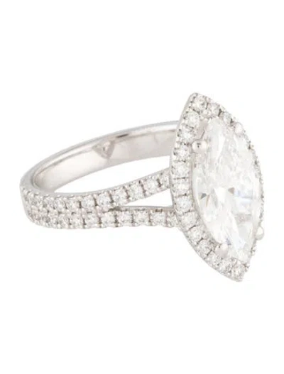 Pre-owned Ring 18k 2.86ctw Lab-grown Diamond Cocktail  In Multi
